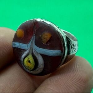Vintage Beautiful Mosiac Glass Eyes
Unique Ring From Central Asia